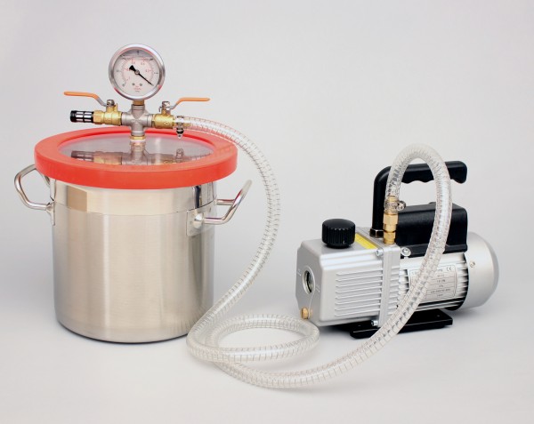 Vakuum-Komplettsystem VKS06/VP115 (Vakuumkammer mit Vakuumpumpe)