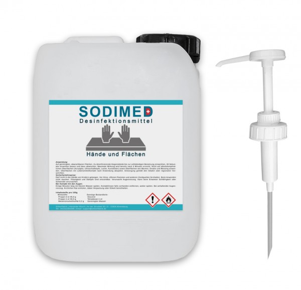 SODIMED Desinfektionsmittel - 5 Liter Kanister ohne Dosierpumpe
