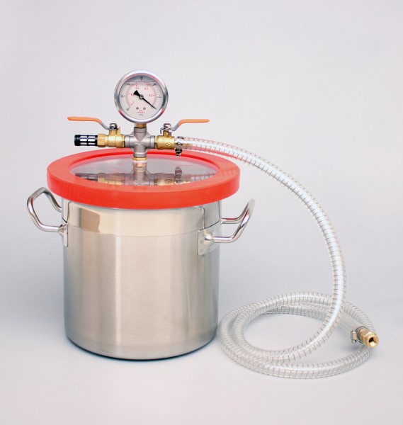 Vakuumkammer aus Edelstahl - 6 Liter Volumen