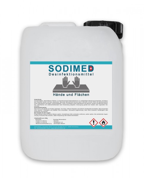 SODIMED Desinfektionsmittel - 5 Liter Kanister ohne Dosierpumpe