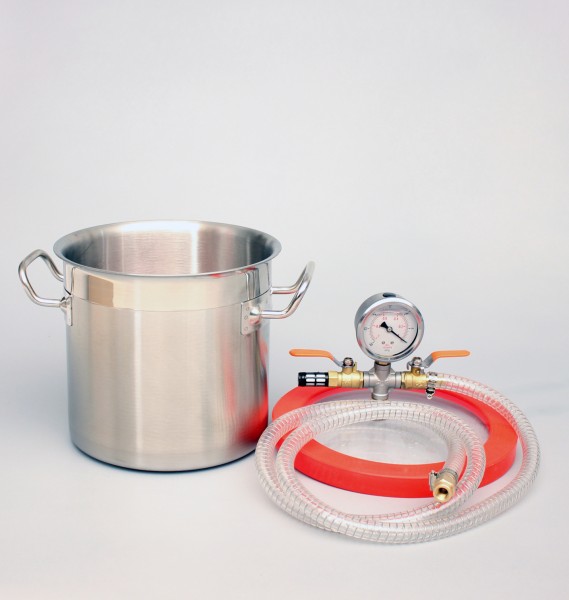 Vakuumkammer aus Edelstahl - 6 Liter Volumen