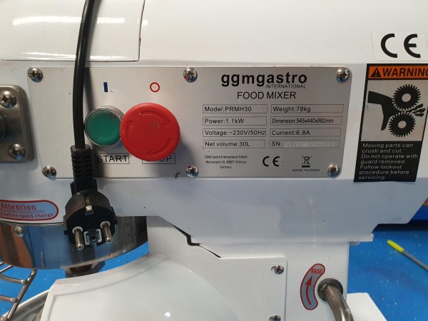 Planetenmischer - 30 l - Bis zu 15 kg Masse - 3 Geschwindigkeit - Gebraucht